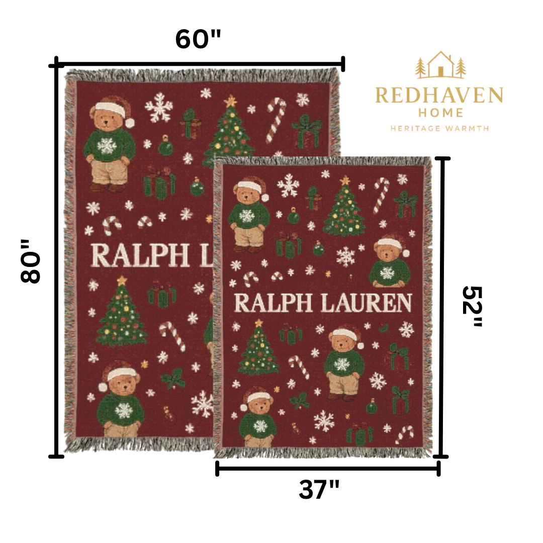 Ralph Lauren Holiday Woven Throw Blanket